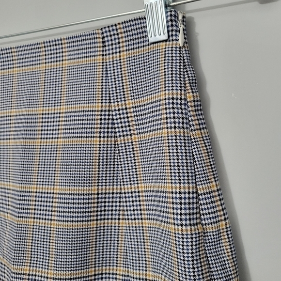 Aritzia Babaton Plaid Houndstooth Hopper Skirt in Cairo Gold NWT - Picture 4 of 11